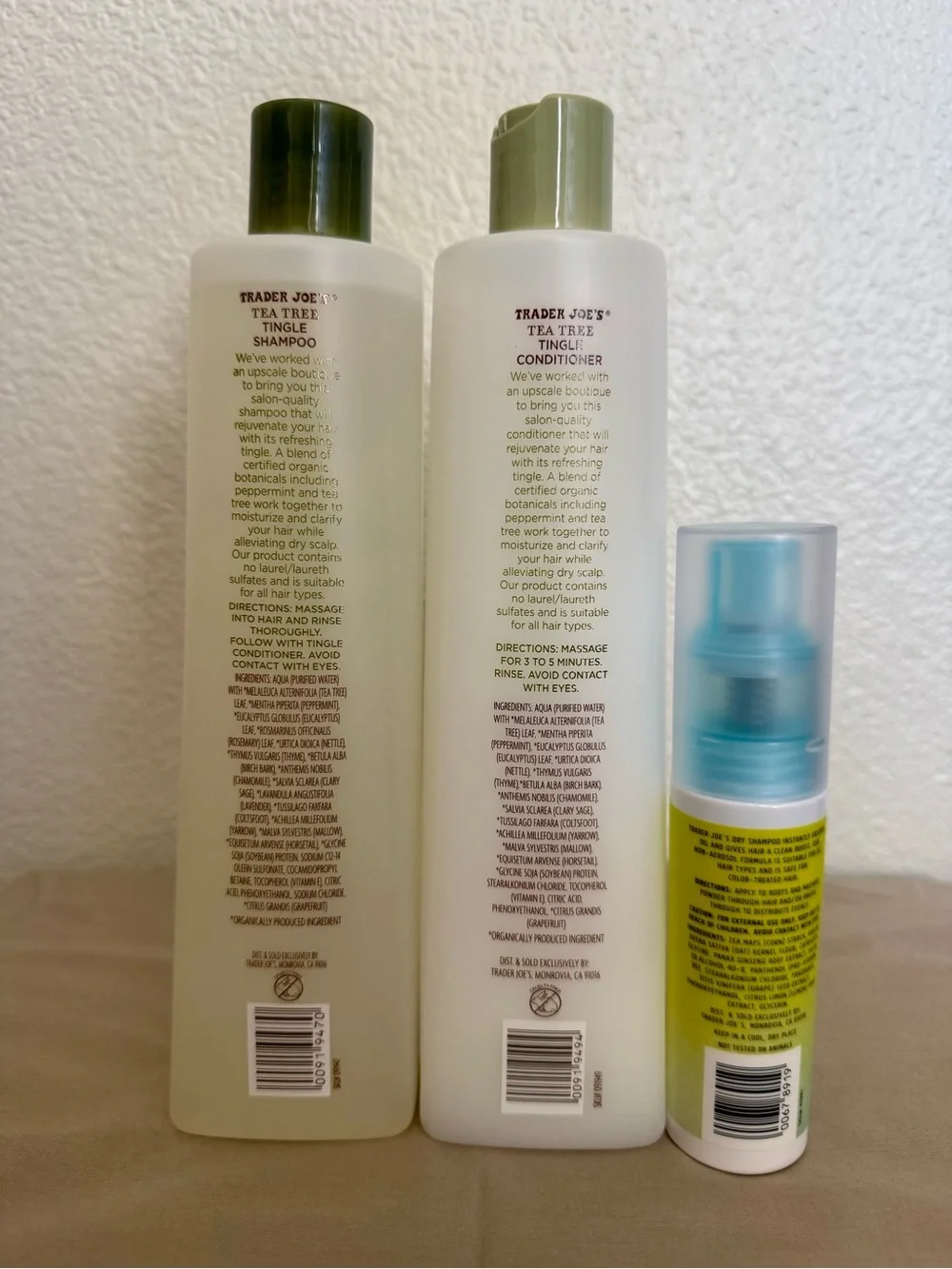 Trader Joe's Tea Tree Tingle Shampoo & Conditioner + Dry Shampoo